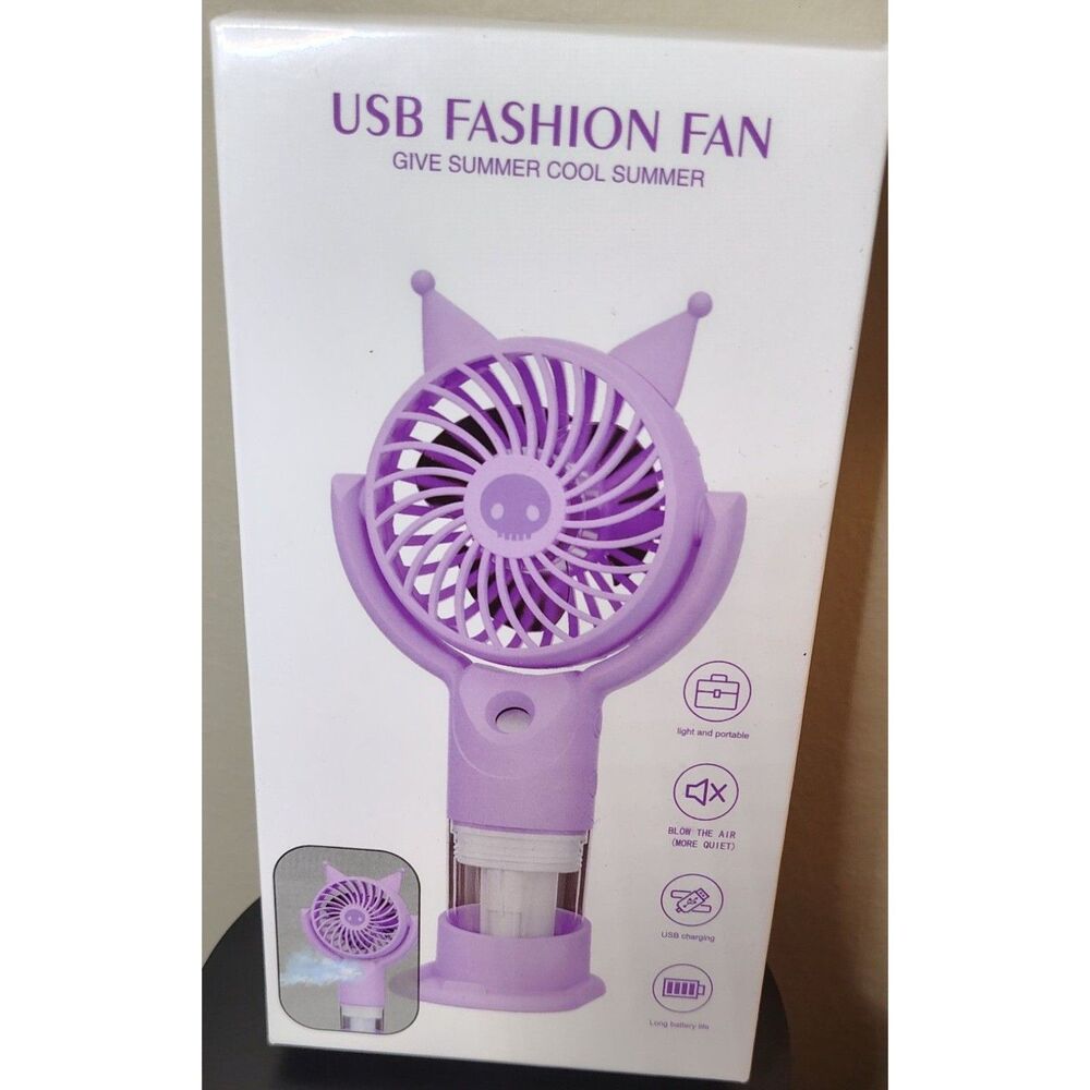 CINNAMOROLL INSPIRED USB PORTABLE MISTING FAN HANDHELD DESK COOLING FAN NEW